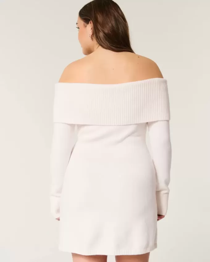 Off-the-Soulder Skater Sweater Dress Off-the-Soulder Skater Sweater Dress