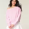 Off-the-Soulder Tie Sweatshirt Off-the-Soulder Tie Sweatshirt