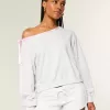 Off-the-Soulder Tie Sweatshirt Off-the-Soulder Tie Sweatshirt