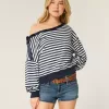 Off-the-Soulder Tie Sweatshirt Off-the-Soulder Tie Sweatshirt