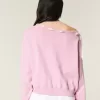 Off-the-Soulder Tie Sweatshirt Off-the-Soulder Tie Sweatshirt