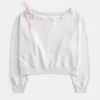 Off-the-Soulder Tie Sweatshirt Off-the-Soulder Tie Sweatshirt