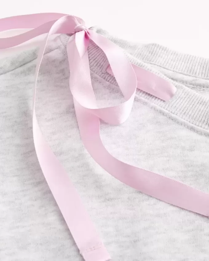 Off-the-Soulder Tie Sweatshirt Off-the-Soulder Tie Sweatshirt