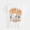 Off-the-Soulder University of Texas i Austin Longhorns grafisk t-shirt