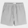 Ovan-knäet Crinkle Cotton Shorts