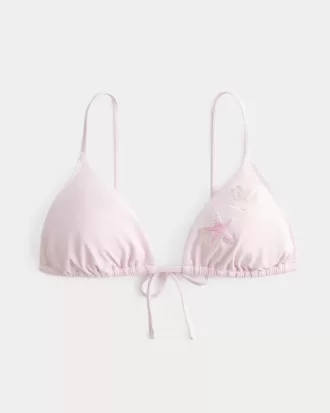 Over-the-Soulder Beaded Triangel Bikinitopp