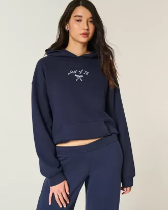 Oversized Class of ’26 grafisk hoodie