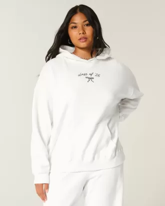 Oversized Class of ’26 grafisk hoodie