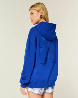 Oversized Class of ’26 grafisk hoodie