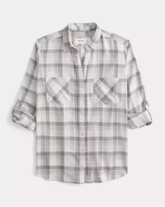 Oversized flanellskjorta