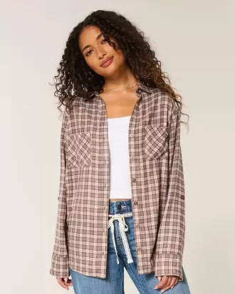 Oversized flanellskjorta