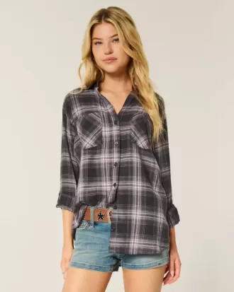 Oversized flanellskjorta