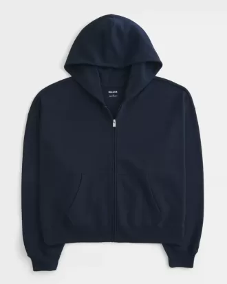 Oversized hoodie med dragkedja