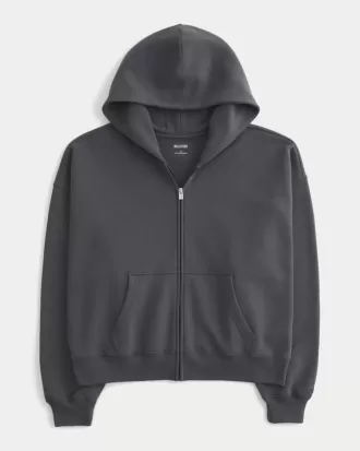 Oversized hoodie med dragkedja