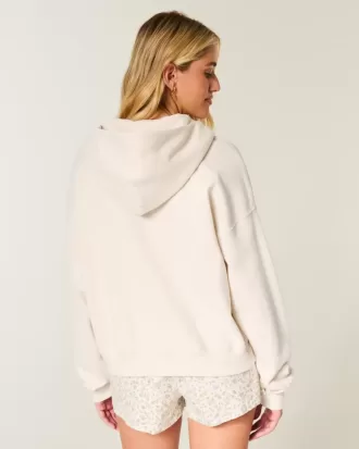 Oversized hoodie med dragkedja