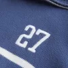 Oversized Number Graphic tröja med halv dragkedja