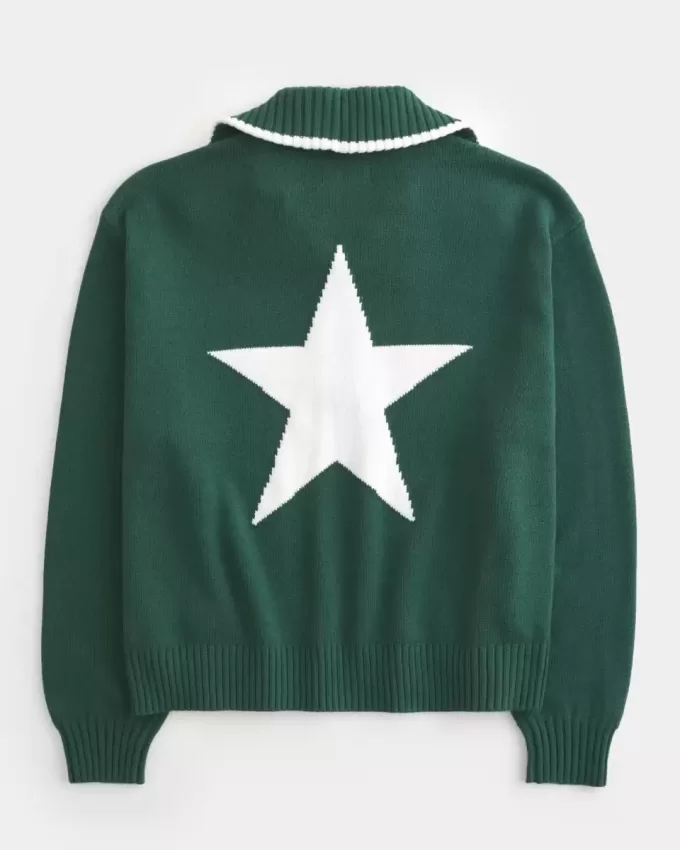 Oversized NYC Graphic Half Zip Sweater Oversized NYC Graphic Half Zip Sweater