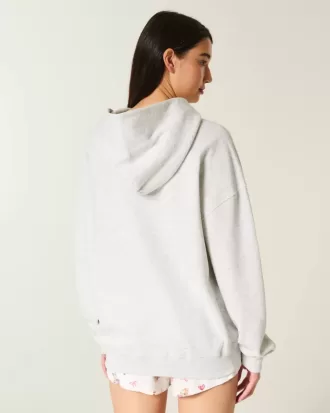 Oversized senior grafisk hoodie