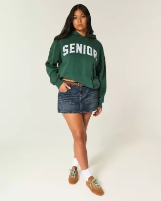 Oversized senior grafisk hoodie