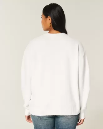 Oversized Teddy Bear Graphic Crew-tröja Oversized Teddy Bear Graphic Crew-tröja