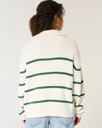 Oversized tröja med halv dragkedja