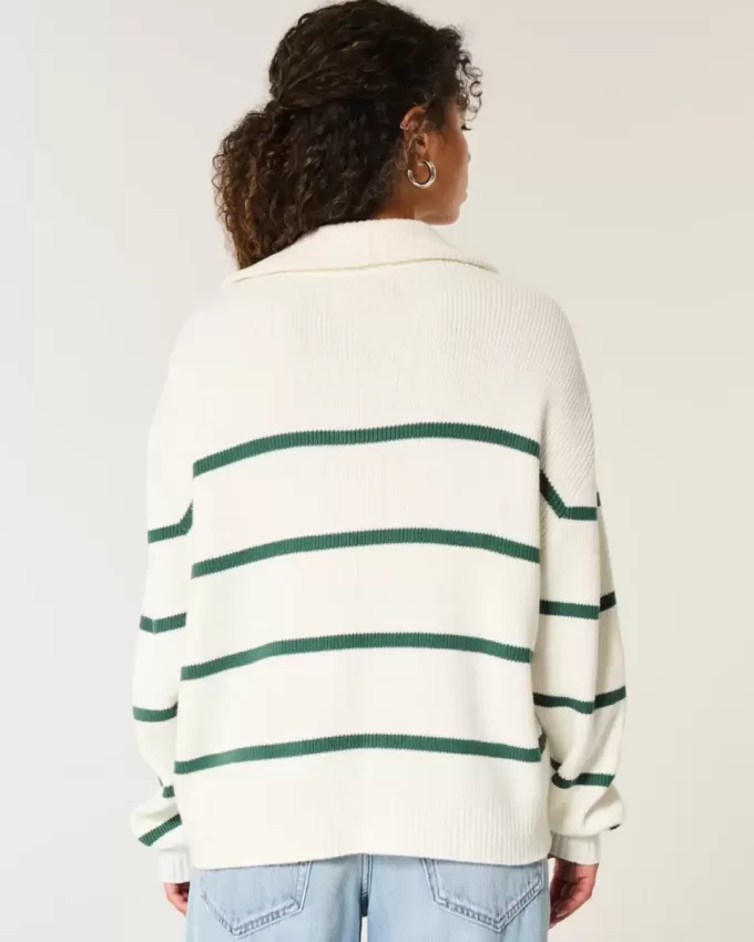 Oversized tröja med halv dragkedja Oversized tröja med halv dragkedja