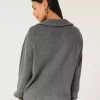 Oversized tröja med halv dragkedja Oversized tröja med halv dragkedja