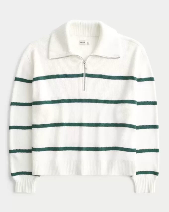 Oversized tröja med halv dragkedja Oversized tröja med halv dragkedja
