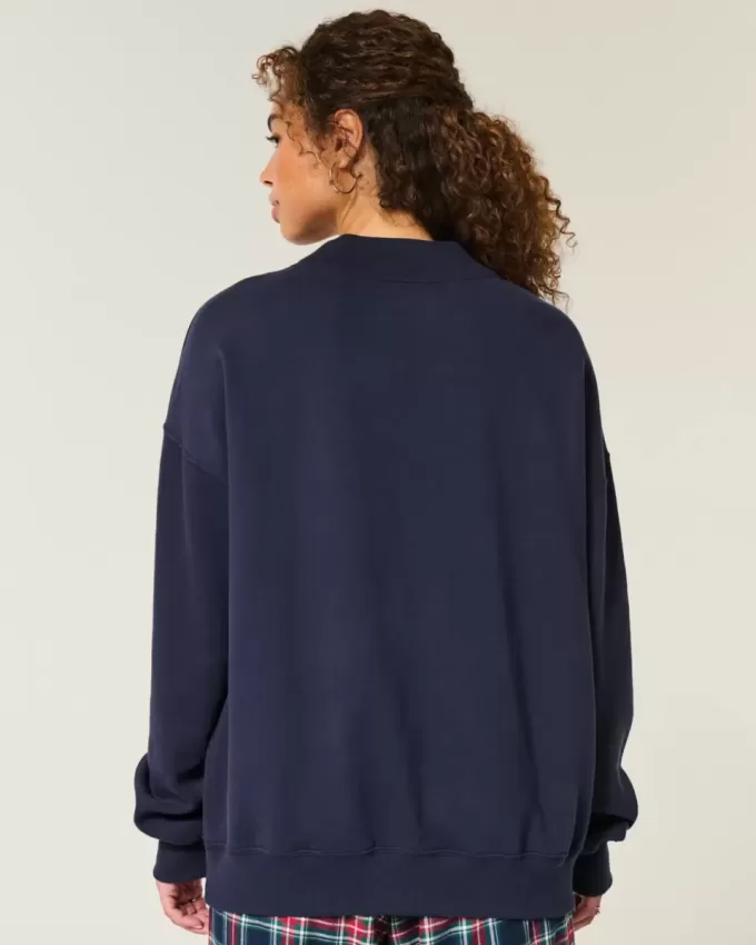 Oversized tröja med mock-neck Oversized tröja med mock-neck