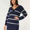 På/av axeln Jersey Sweater Dress