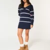 På/av axeln Jersey Sweater Dress