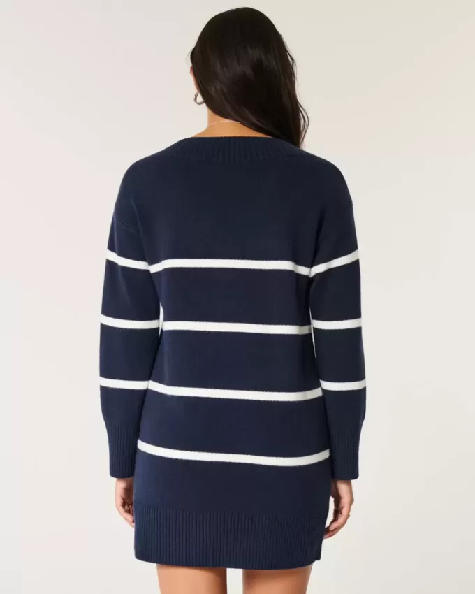På/av axeln Jersey Sweater Dress