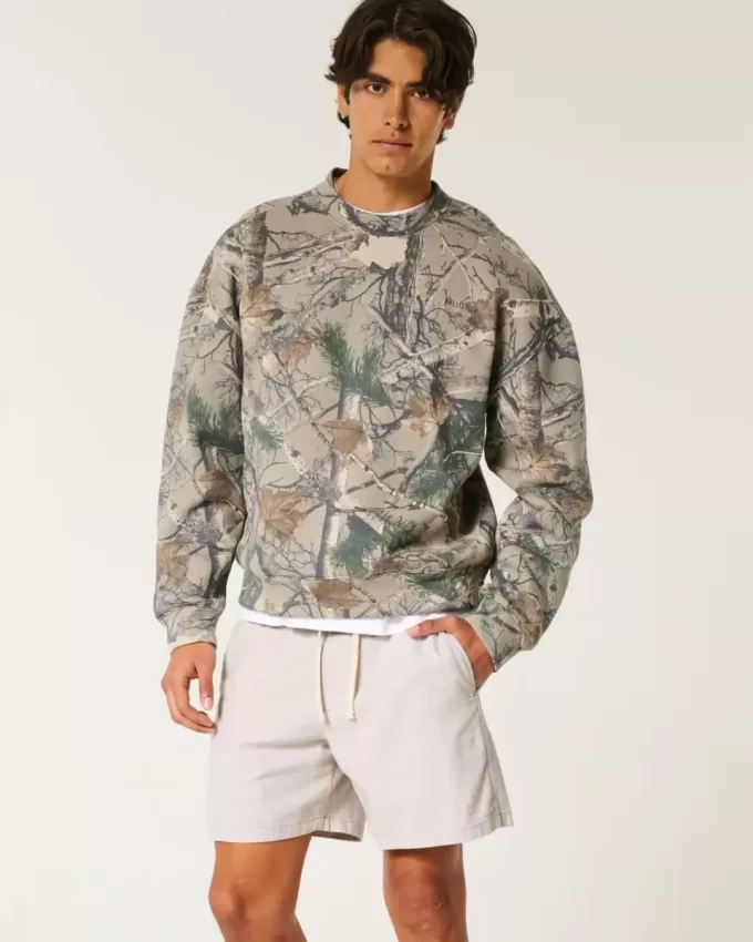 Pådragsshorts i linneblandning på mitten av låret Pådragsshorts i linneblandning på mitten av låret