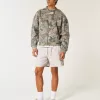 Pådragsshorts i linneblandning på mitten av låret Pådragsshorts i linneblandning på mitten av låret