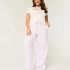 Pull-On Baggy Byxor i linneblandning Pull-On Baggy Byxor i linneblandning
