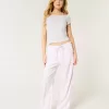 Pull-On Baggy Byxor i linneblandning Pull-On Baggy Byxor i linneblandning