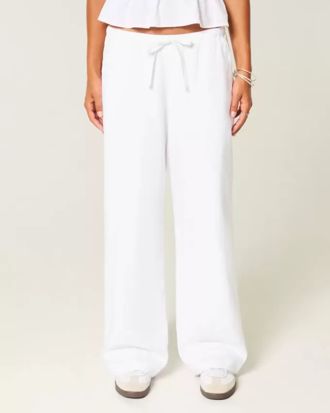 Pull-On Baggy Byxor i linneblandning Pull-On Baggy Byxor i linneblandning