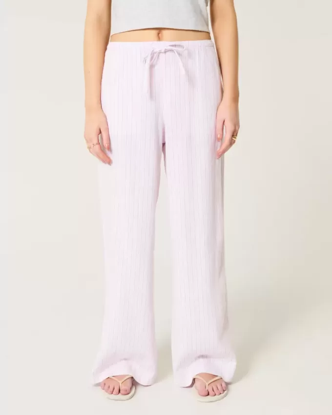 Pull-On Baggy Byxor i linneblandning Pull-On Baggy Byxor i linneblandning