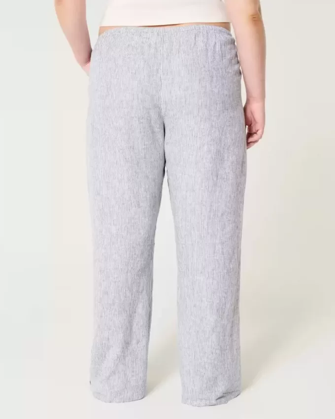 Pull-On Baggy Byxor i linneblandning Pull-On Baggy Byxor i linneblandning