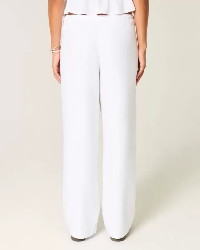 Pull-On Baggy Byxor i linneblandning Pull-On Baggy Byxor i linneblandning