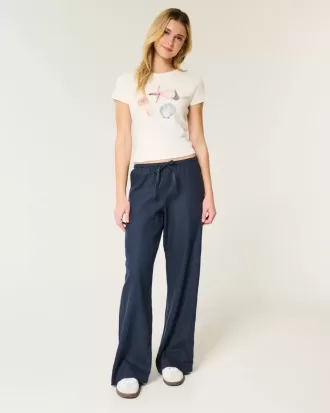 Pull-On byxor med vida ben