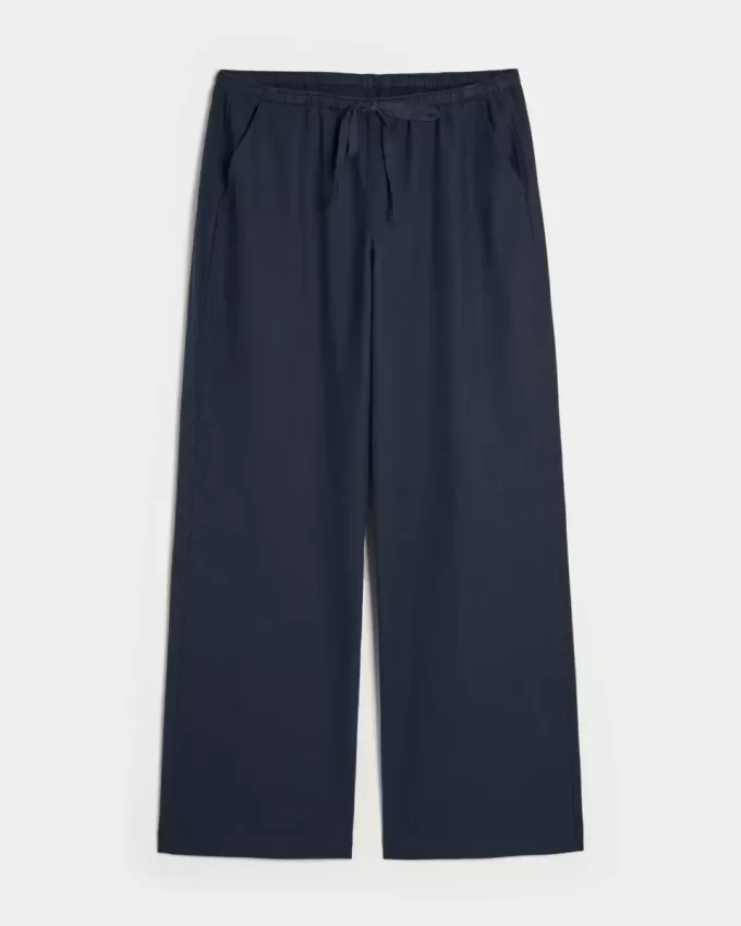 Pull-On byxor med vida ben Pull-On byxor med vida ben