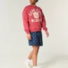 Pull-On Shorts i mitten av låret med amerikansk flagga