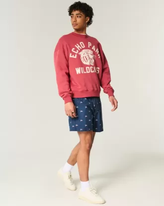 Pull-On Shorts i mitten av låret med amerikansk flagga