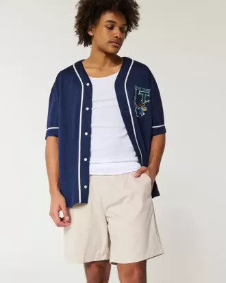 Pull-On-shorts i twill ovanför knäet