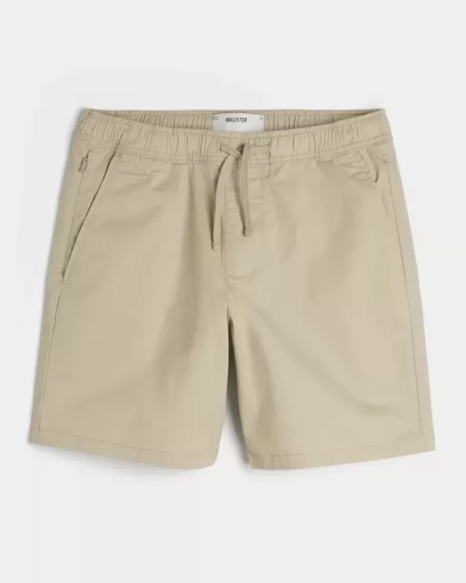 Pull-On-shorts i twill ovanför knäet Pull-On-shorts i twill ovanför knäet