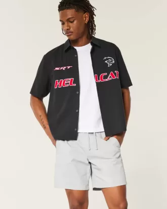 Pull-On-shorts i twill ovanför knäet