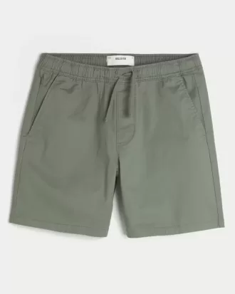 Pull-On-shorts i twill ovanför knäet