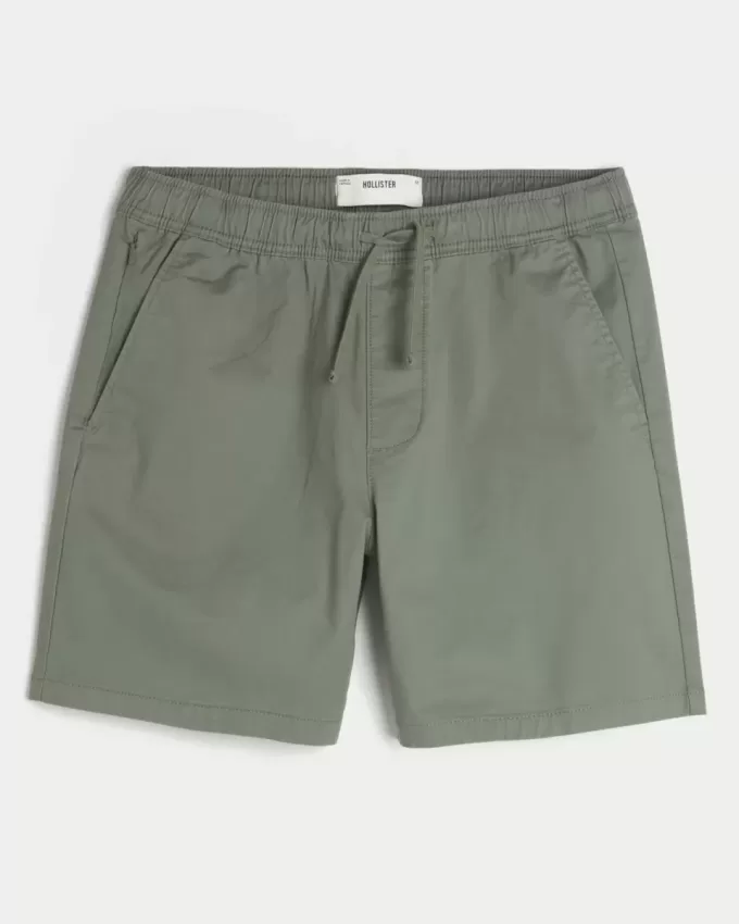 Pull-On-shorts i twill ovanför knäet Pull-On-shorts i twill ovanför knäet