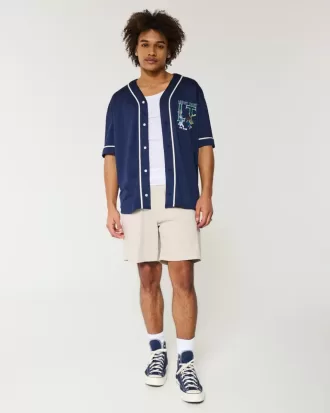 Pull-On-shorts i twill ovanför knäet